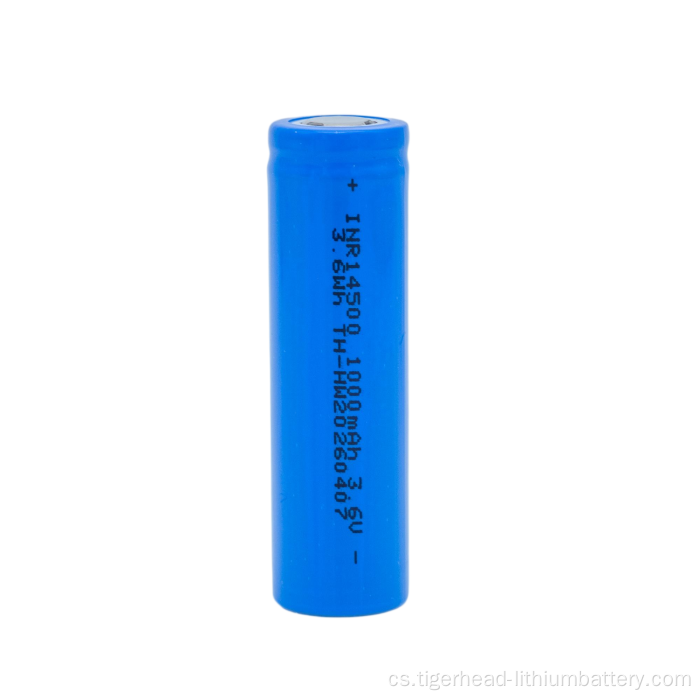 14500 700mAh 3,7V válcová lithium-iontová baterie